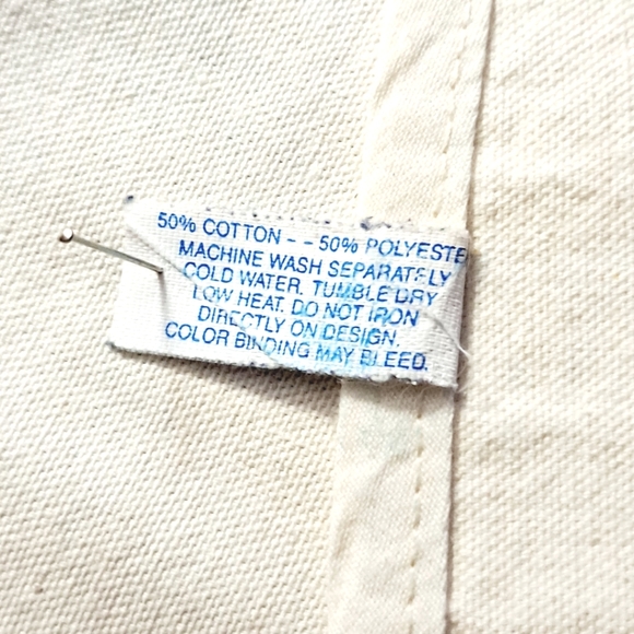 Vtg Innova Full Size Apron "The "Expert"  Off White Tie Back  28" Made In USA - Picture 3 of 6